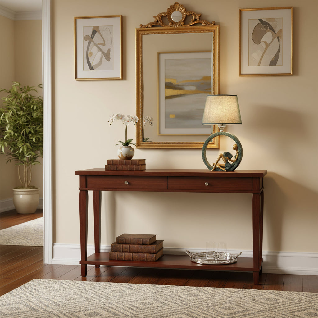 Adjustable Height Table Lamp with Soft Blue Fabric Shade – Stylish Resin Base Bedside Lamp 2