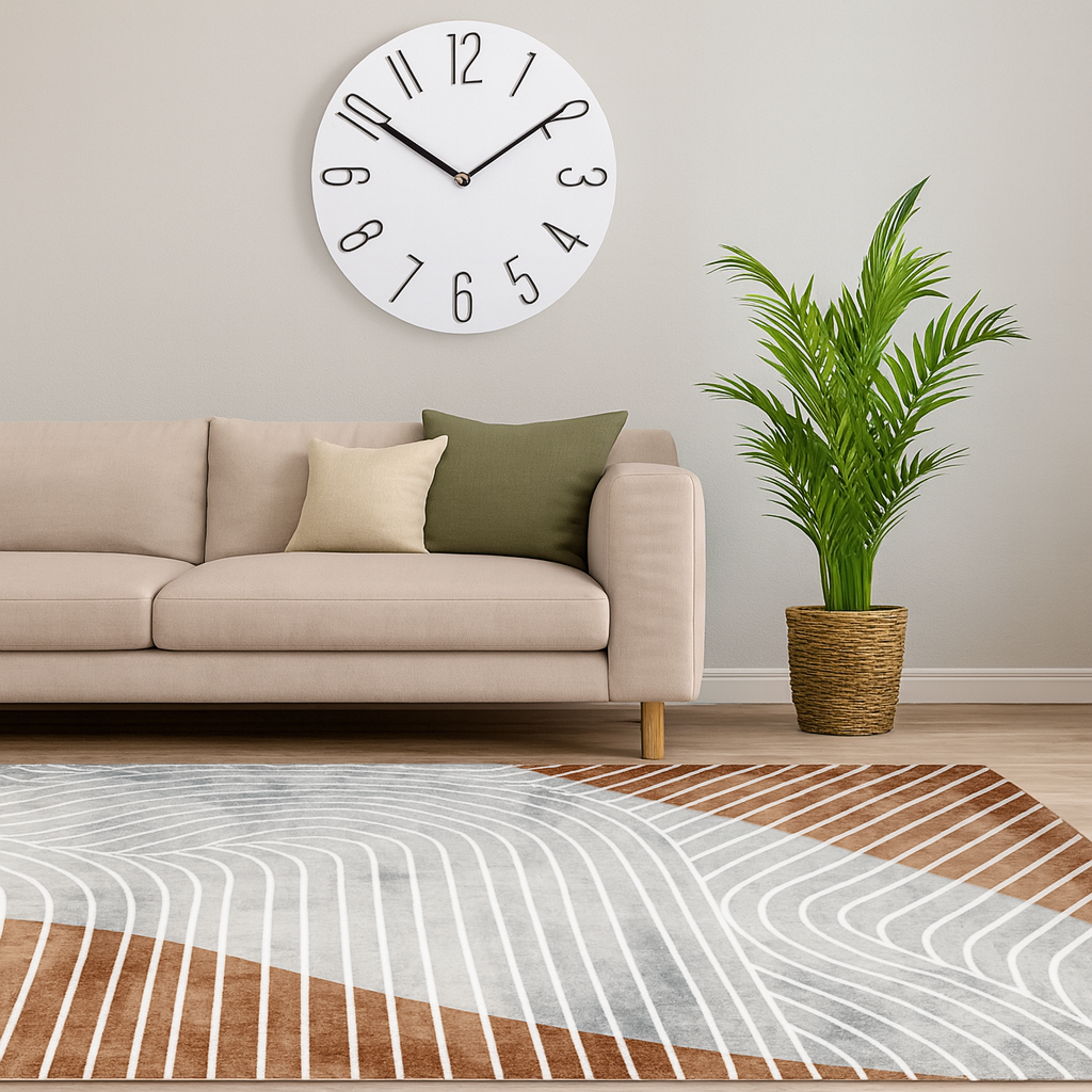 Modern Minimalist Stripe Living Room Rug