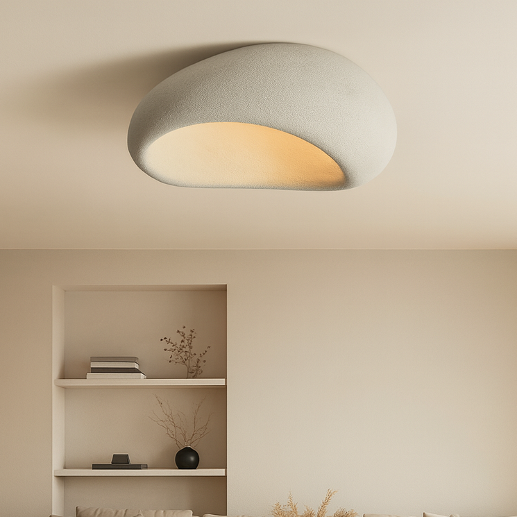 Organic Minimalist Flush Mount Ceiling Light