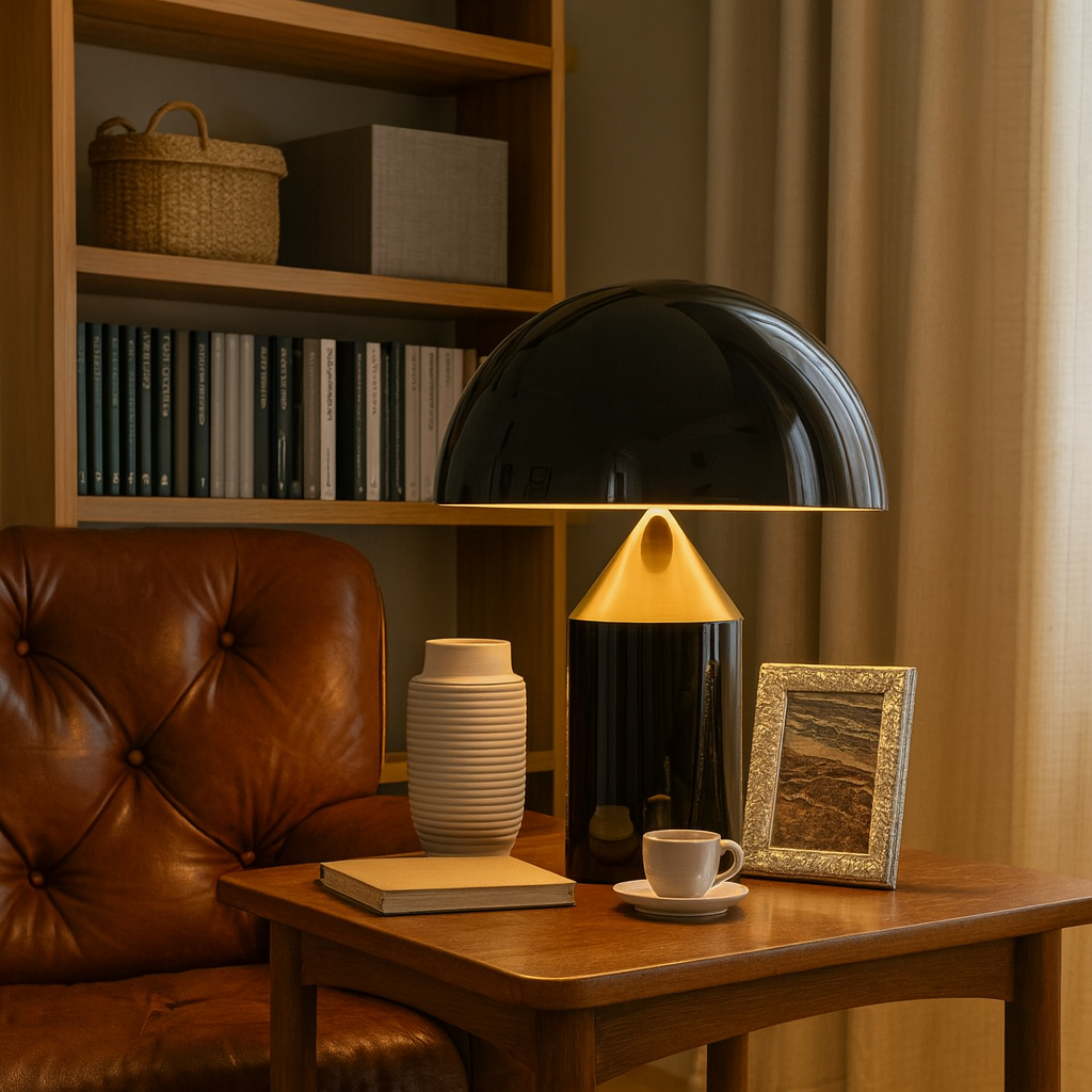 Vintage Metal Table Lamp with E27 LED Bulb