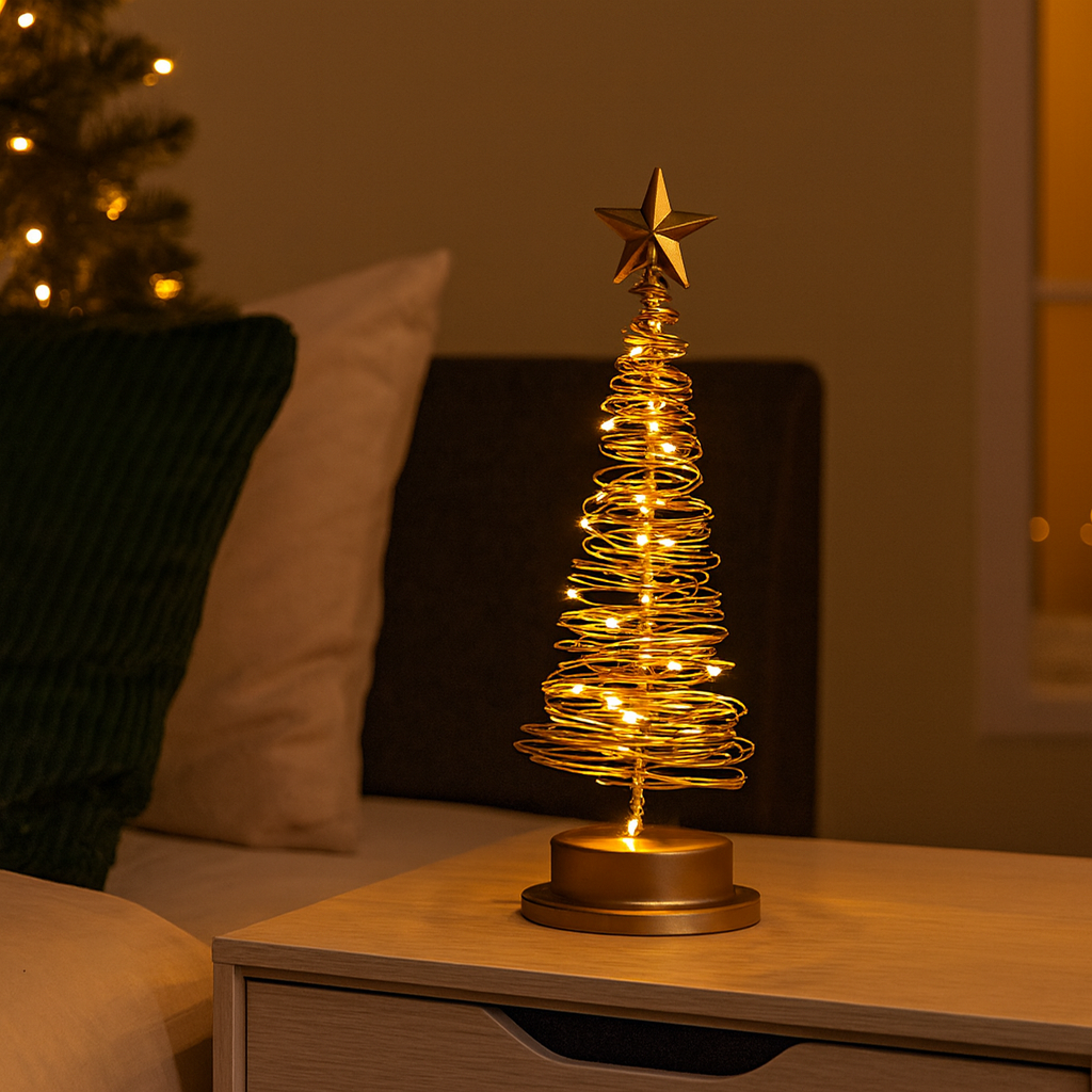 Elegant LED Table Lamp with Metal Tree Design