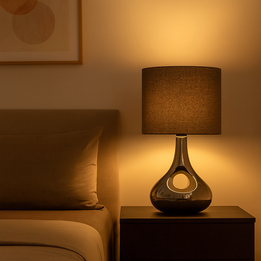 Modern Double Bulb Table Lamp with Adjustable Lighting