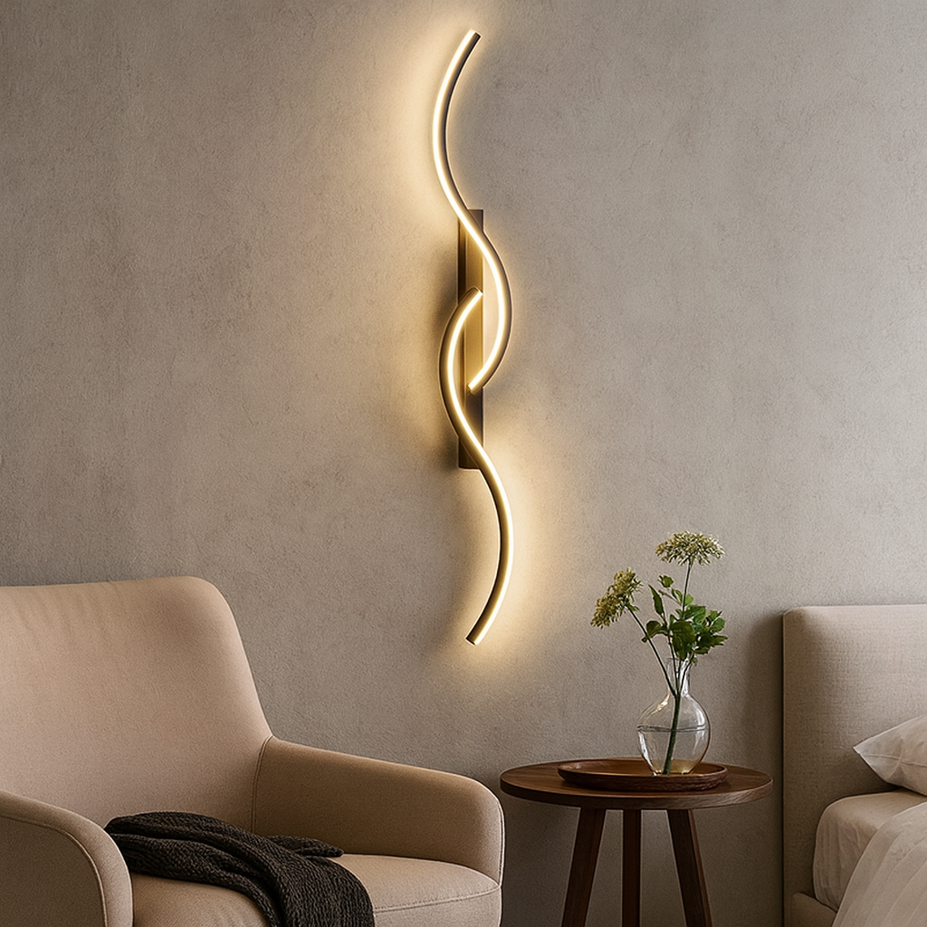 Modern LED Wall Lights Fixture with Dimmable Strip Lights