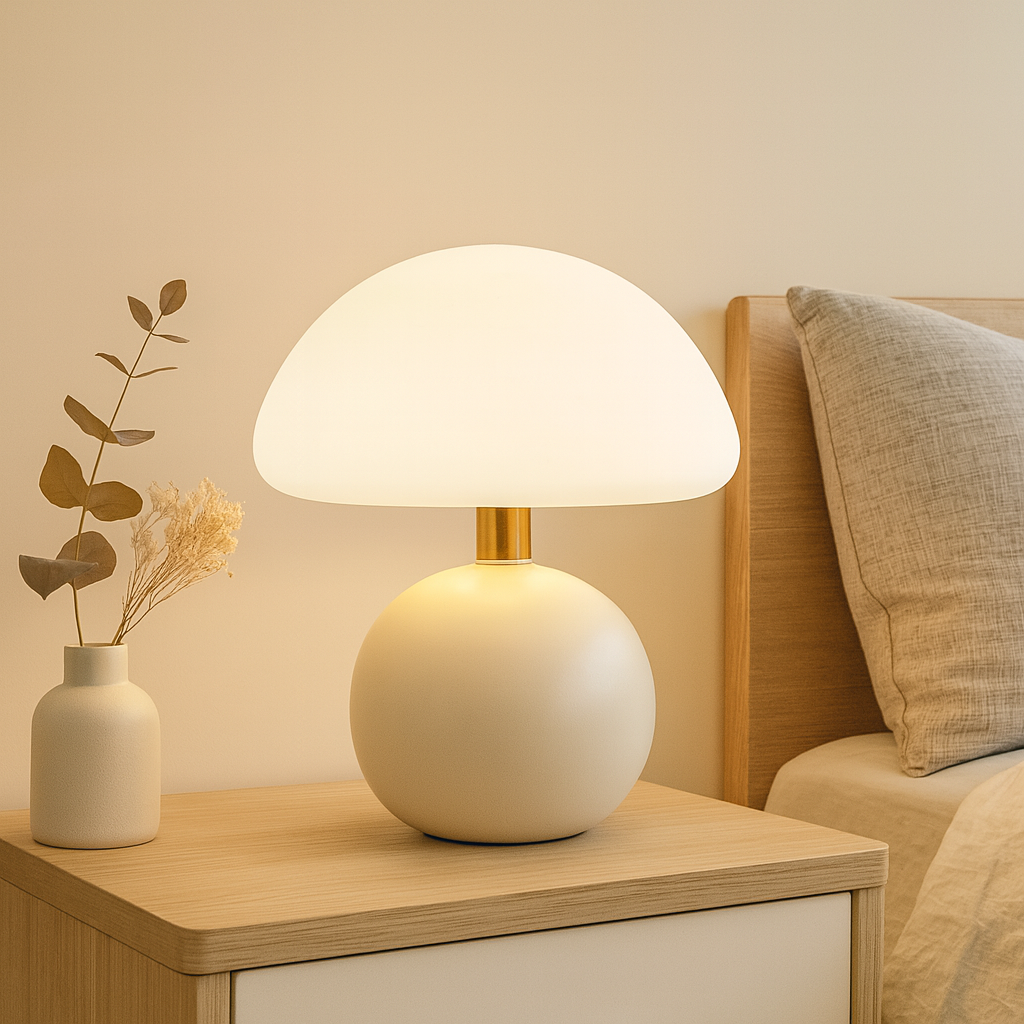 Elegant Ceramic Bedside Lamp with Adjustable LED Light