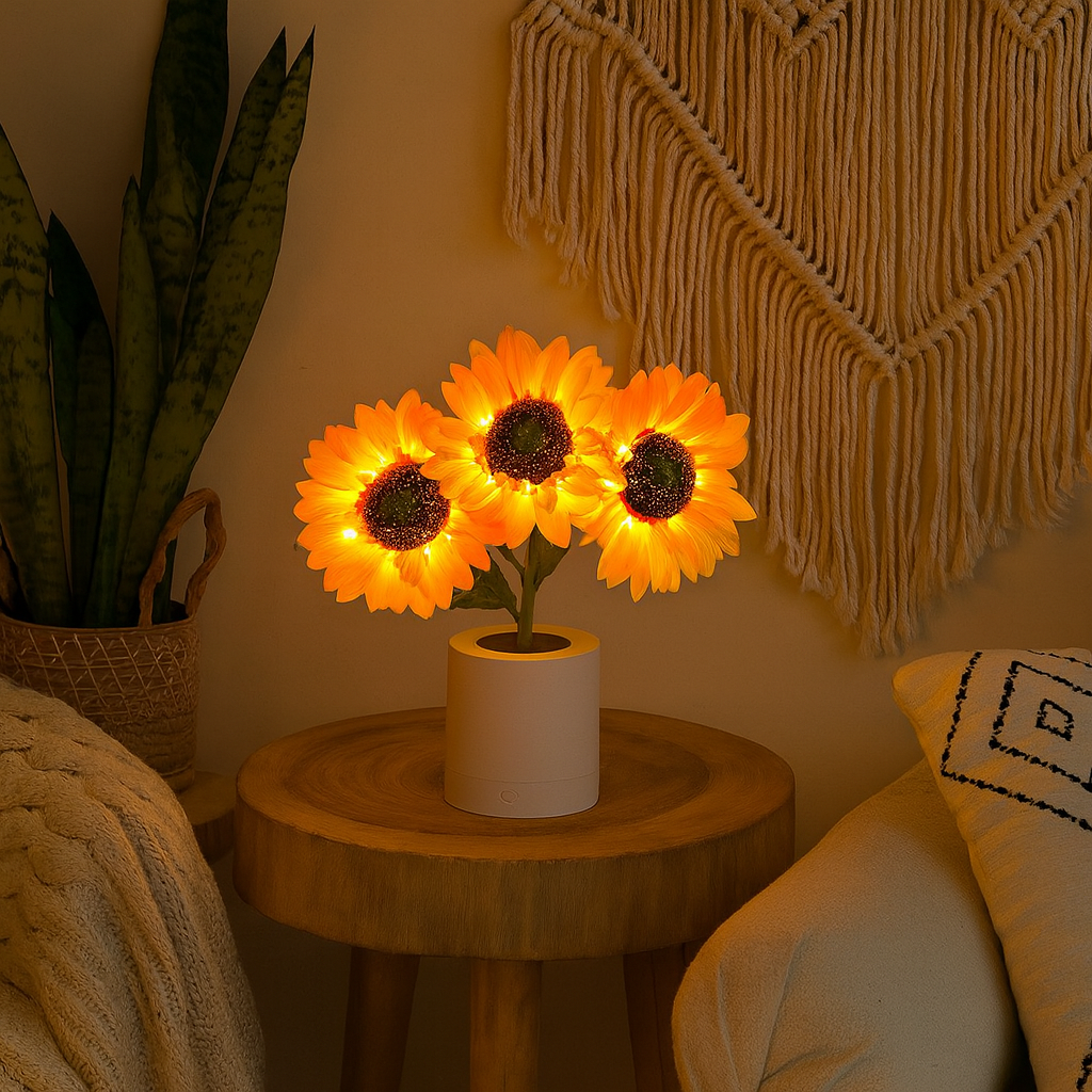 Cozy Warm Sunflower LED Table Lamp