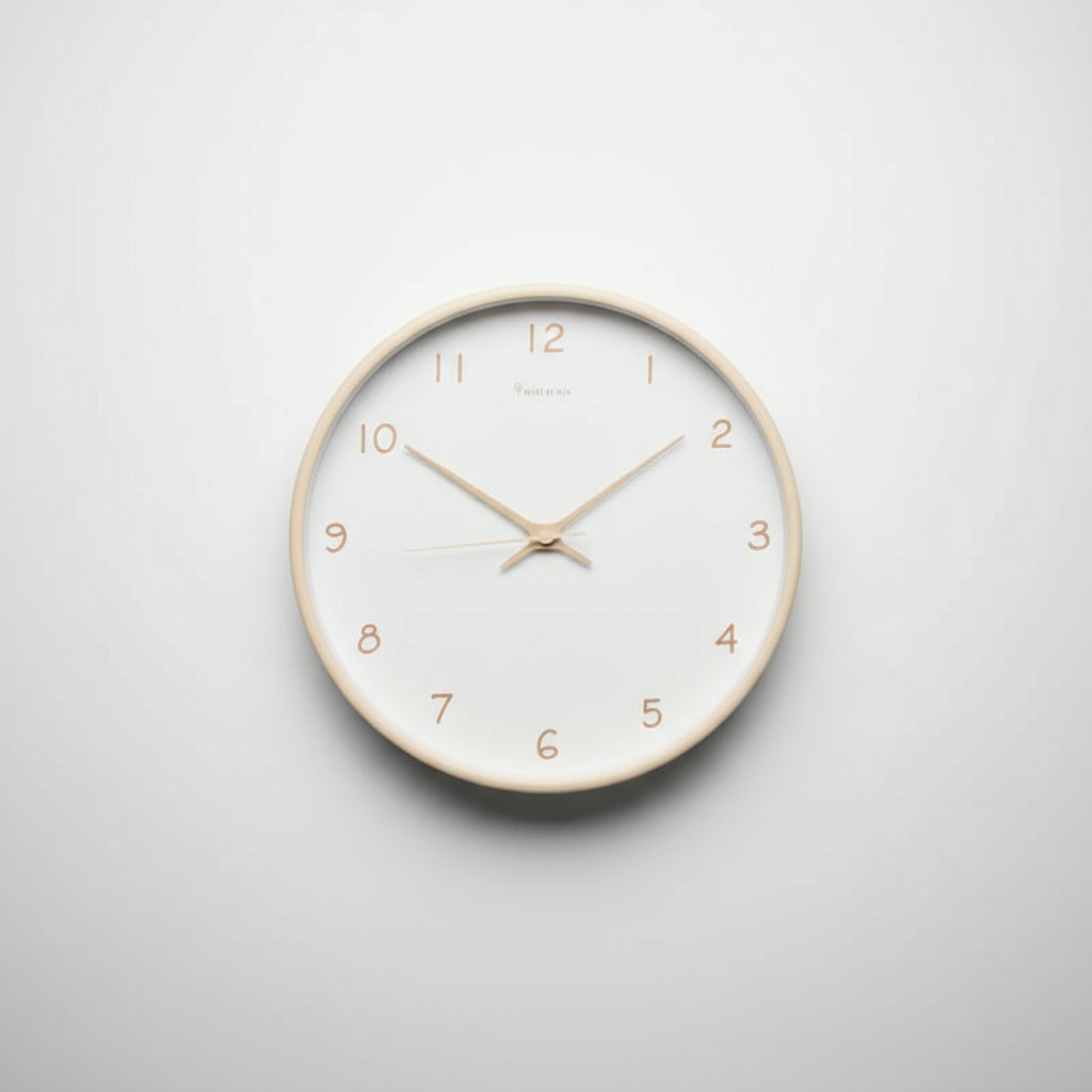 Classic Wooden Wall Clock Decor with Silent Quartz Movement