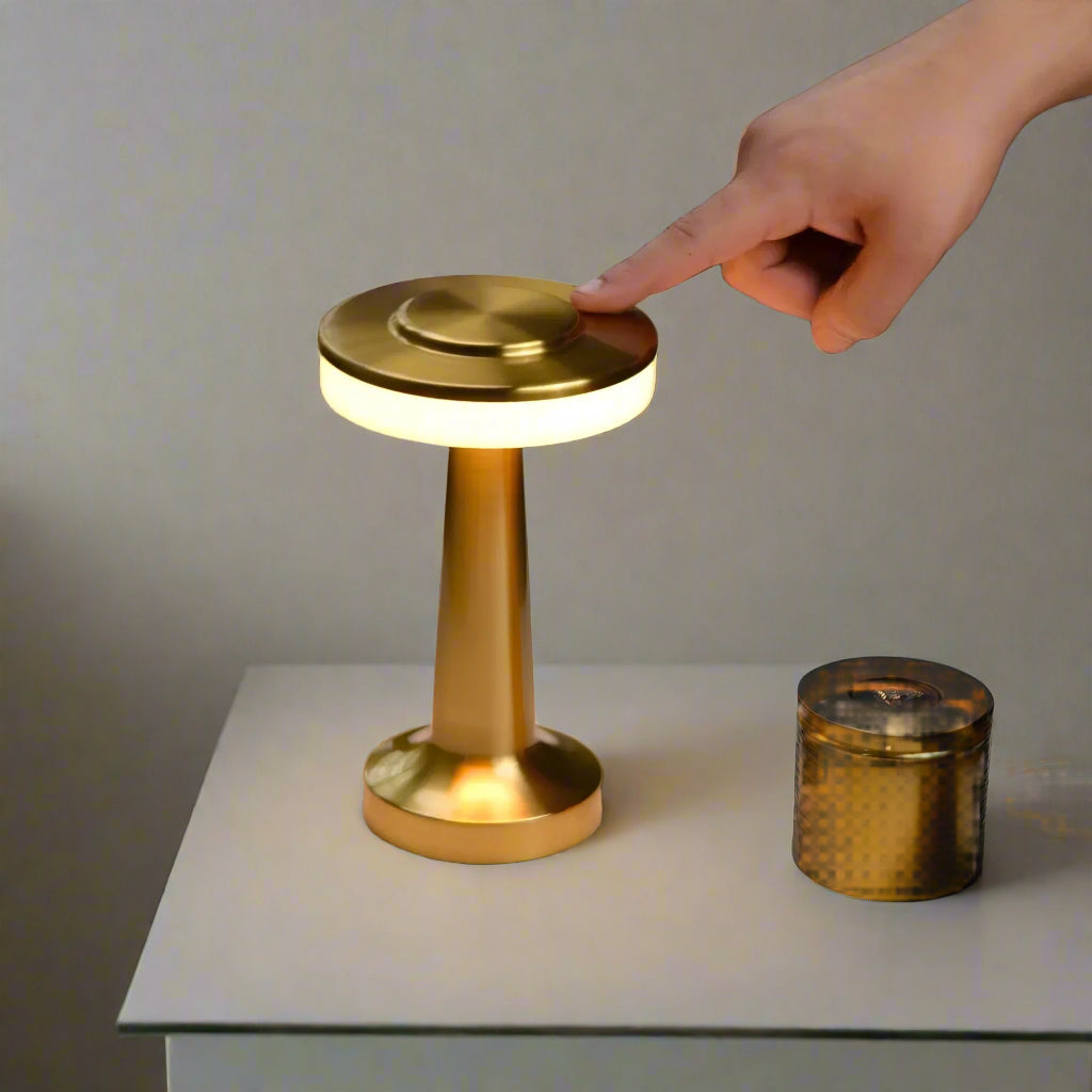 Cordless LED Rechargeable Table Lamp – Adjustable Brightness, Portable Iron Design for Living Room and Desk 2