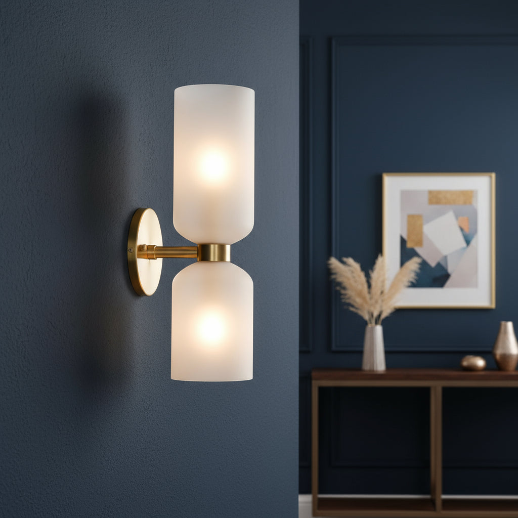 Elegant Retro Double Glass Wall Light