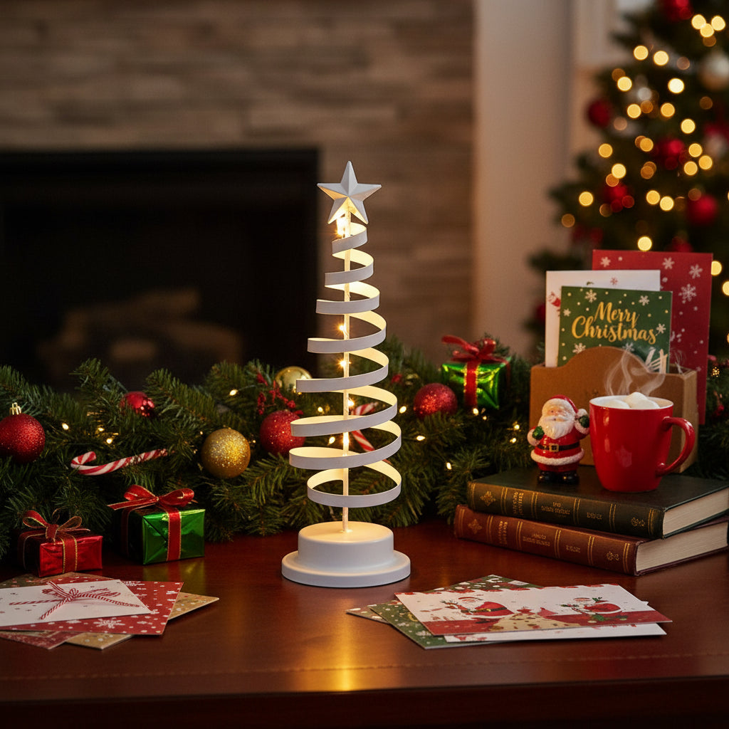 Elegant LED Table Lamp with Metal Tree Design - Battery Operated Cordless Bedside Lamp for Living Room 9