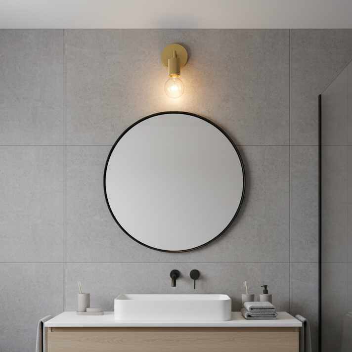 Modern Brass Double Bulb Wall Sconce