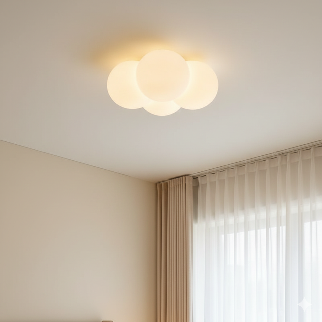 Modern LED Flush Mount Ceiling Light with Unique Cloud Design