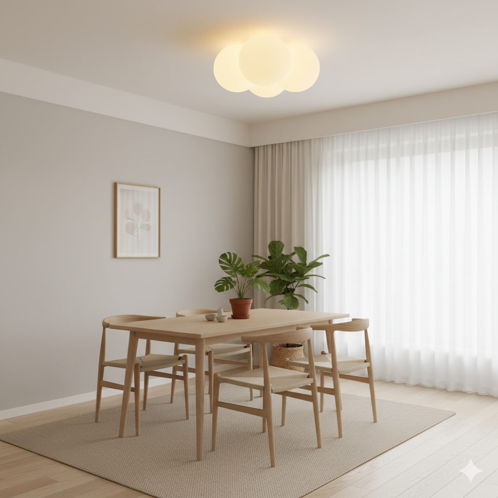 Modern LED Flush Mount Ceiling Light with Unique Cloud Design