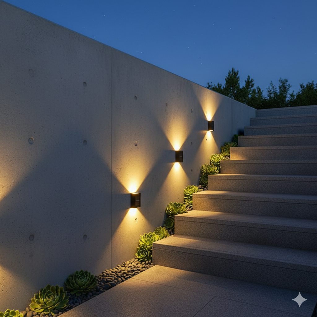 Solar Powered Weather-Resistant Outdoor Wall Lantern