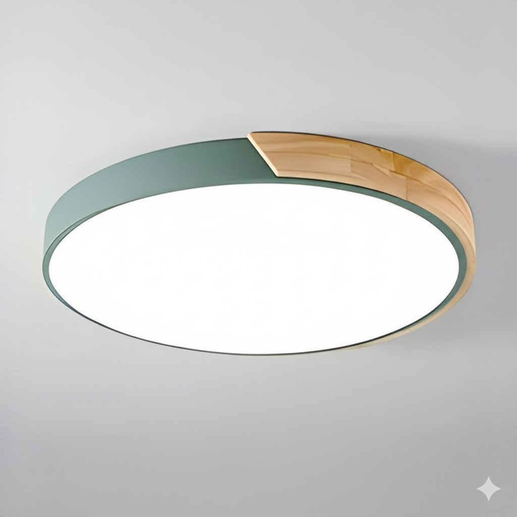 Modern Wood Flush Mount LED Ceiling Light