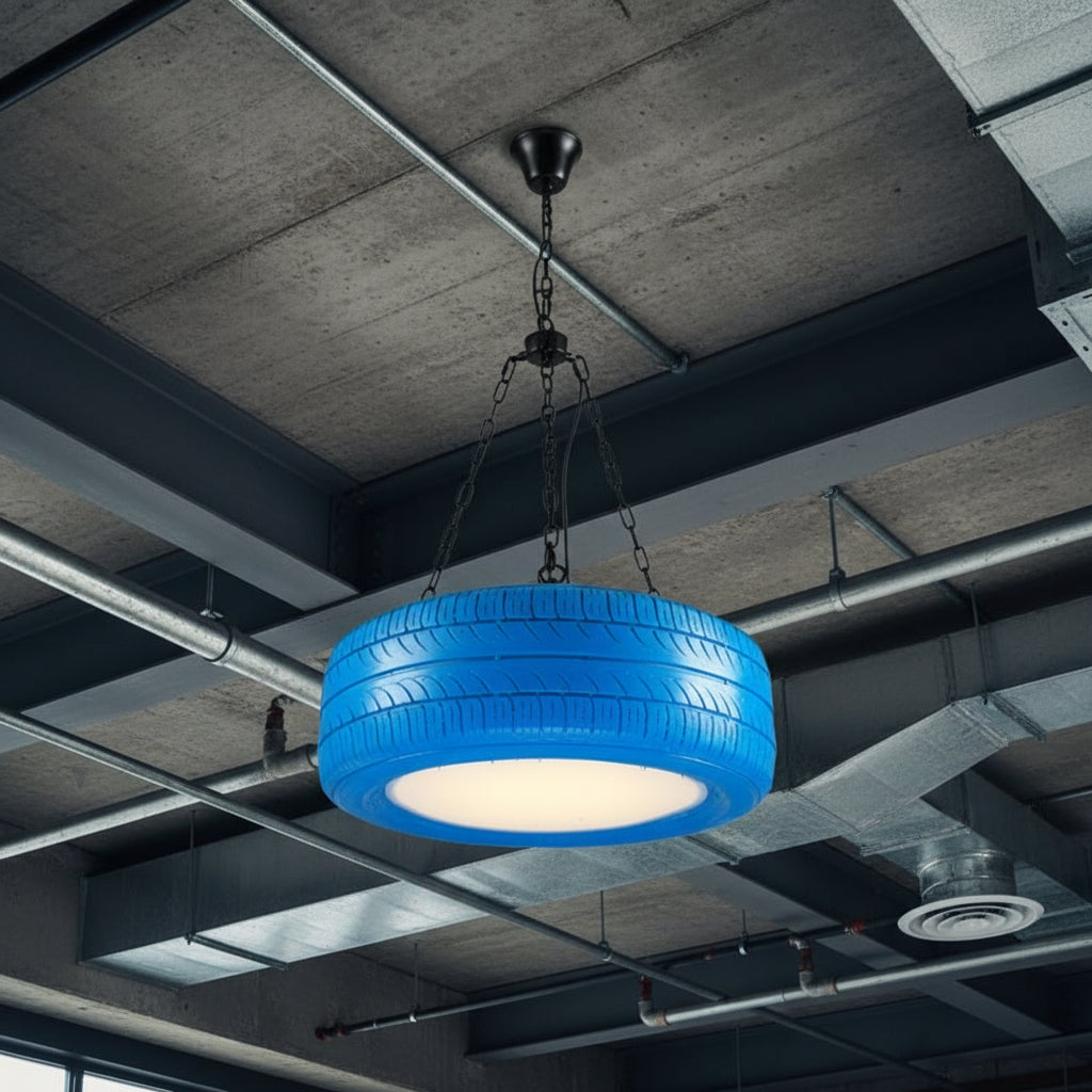 Unique Rubber Tire Design LED Ceiling Light Fixture