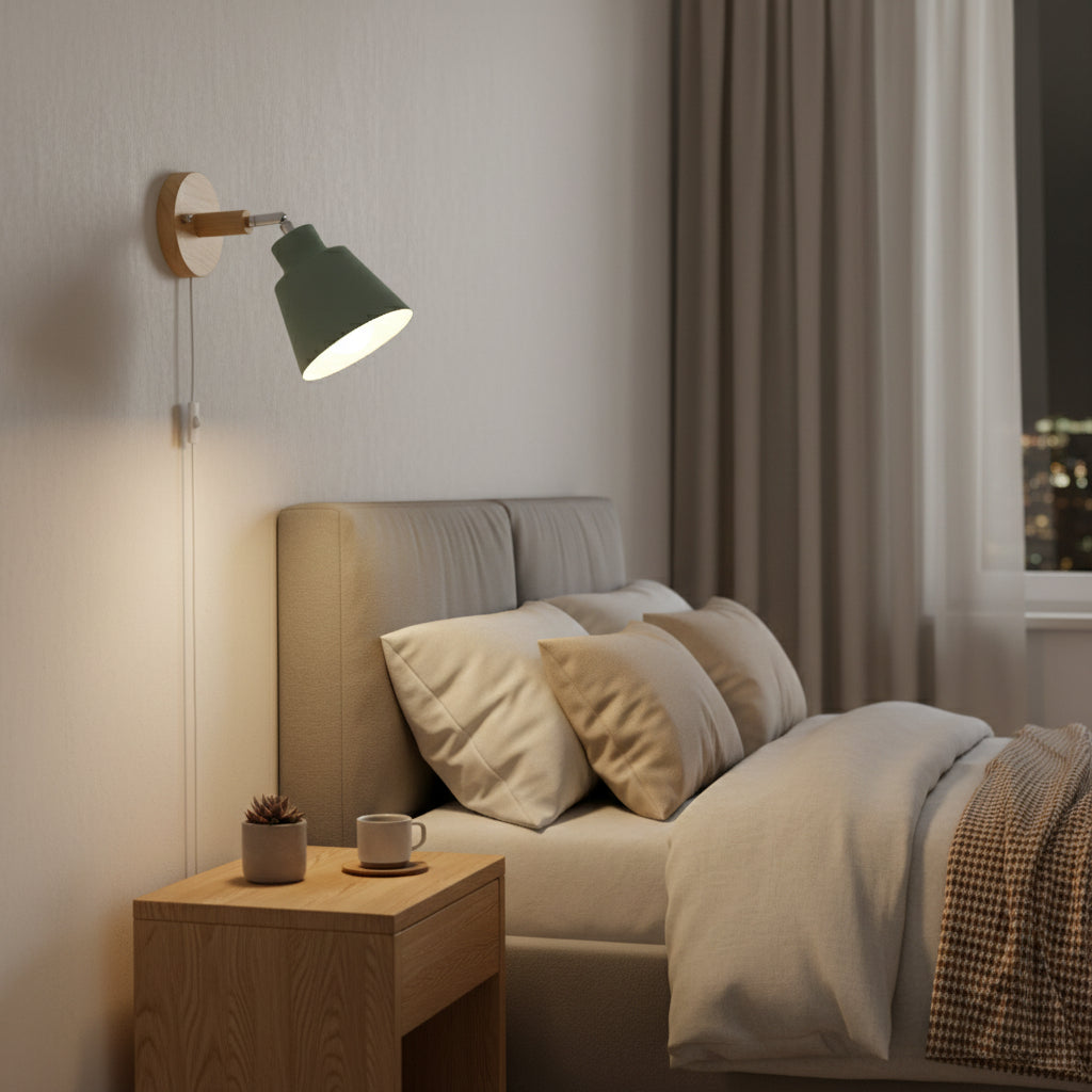 Elegant Natural Accent Minimalist Wooden Wall Light