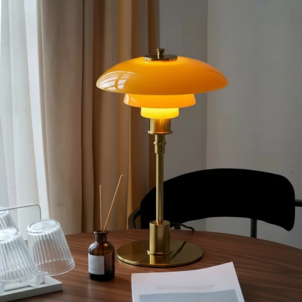 Modern Adjustable LED Table Lamp with Glass Shade and Iron Base – Stylish Bedside or Desk Lamp 3