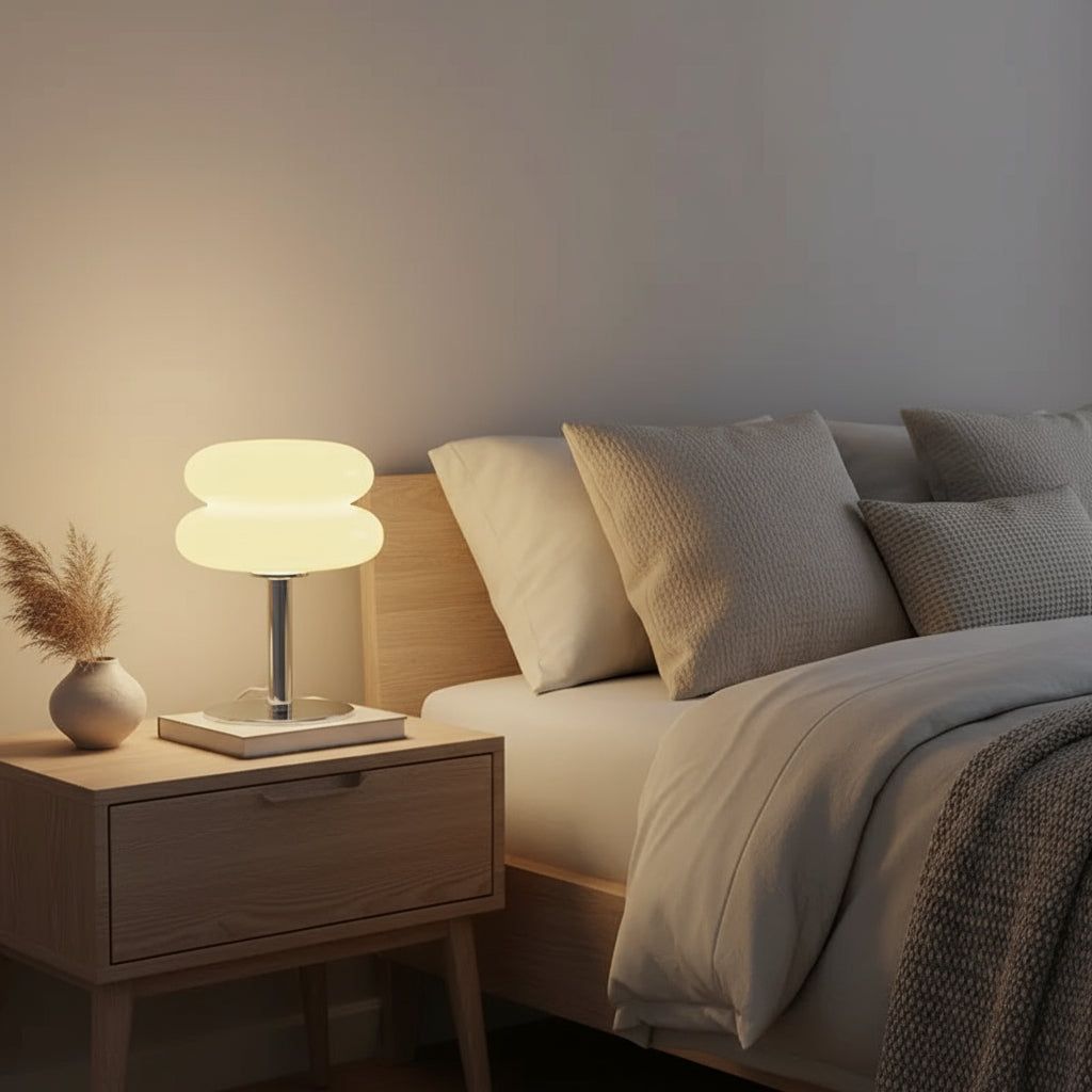 Modern Chromed Glass Table Lamp with Adjustable Brightness – Perfect for Bedside and Desk Use 2