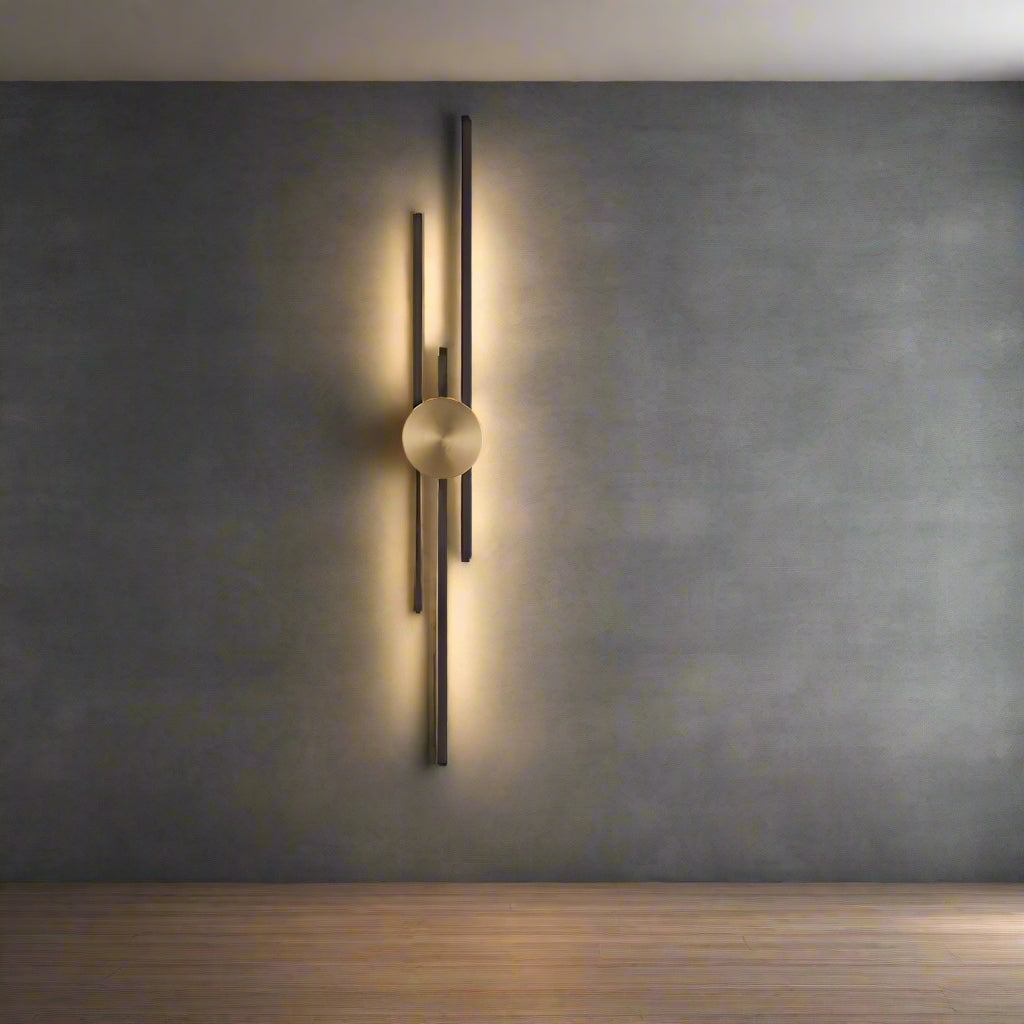 Modern LED Wall Light Fixture – Vertical Iron Sconce for Ambient Lighting and Energy Efficiency 0