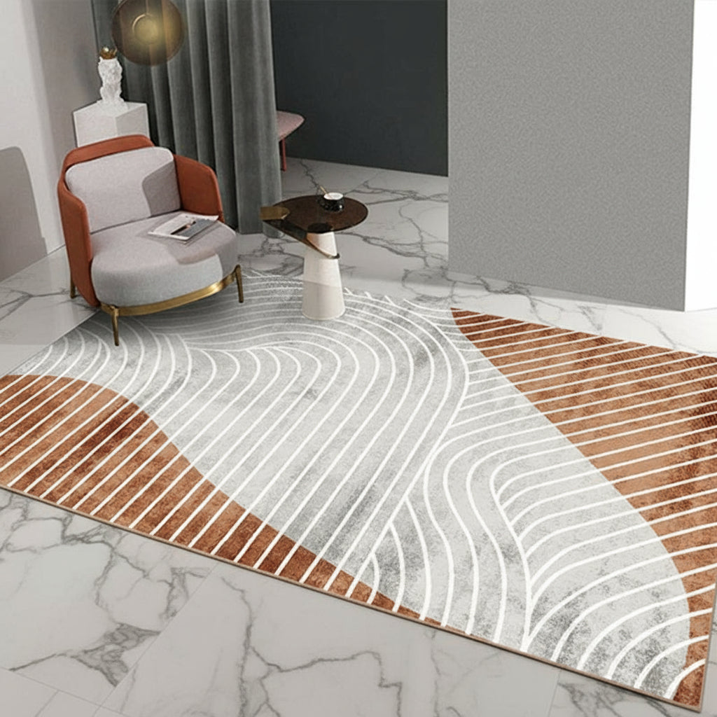 Modern Minimalist Stripe Living Room Rug