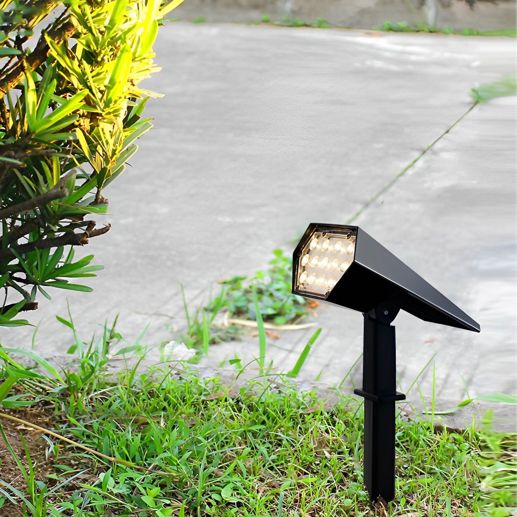 Solar Powered Garden Spotlight with Adjustable Brightness and Waterproof Design - Outdoor Solar Spike Light 1