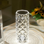 Acrylic Touch Sensor Table Lamp - Rechargeable Cordless Bedside Lamp with 16 Color Options and Dimmable Features 0