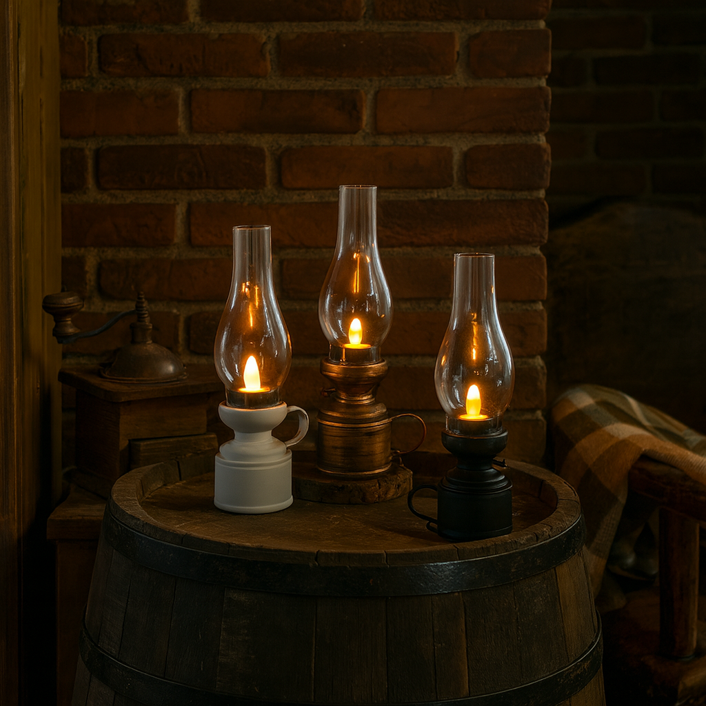 Vintage Lantern Style LED Table Lamp