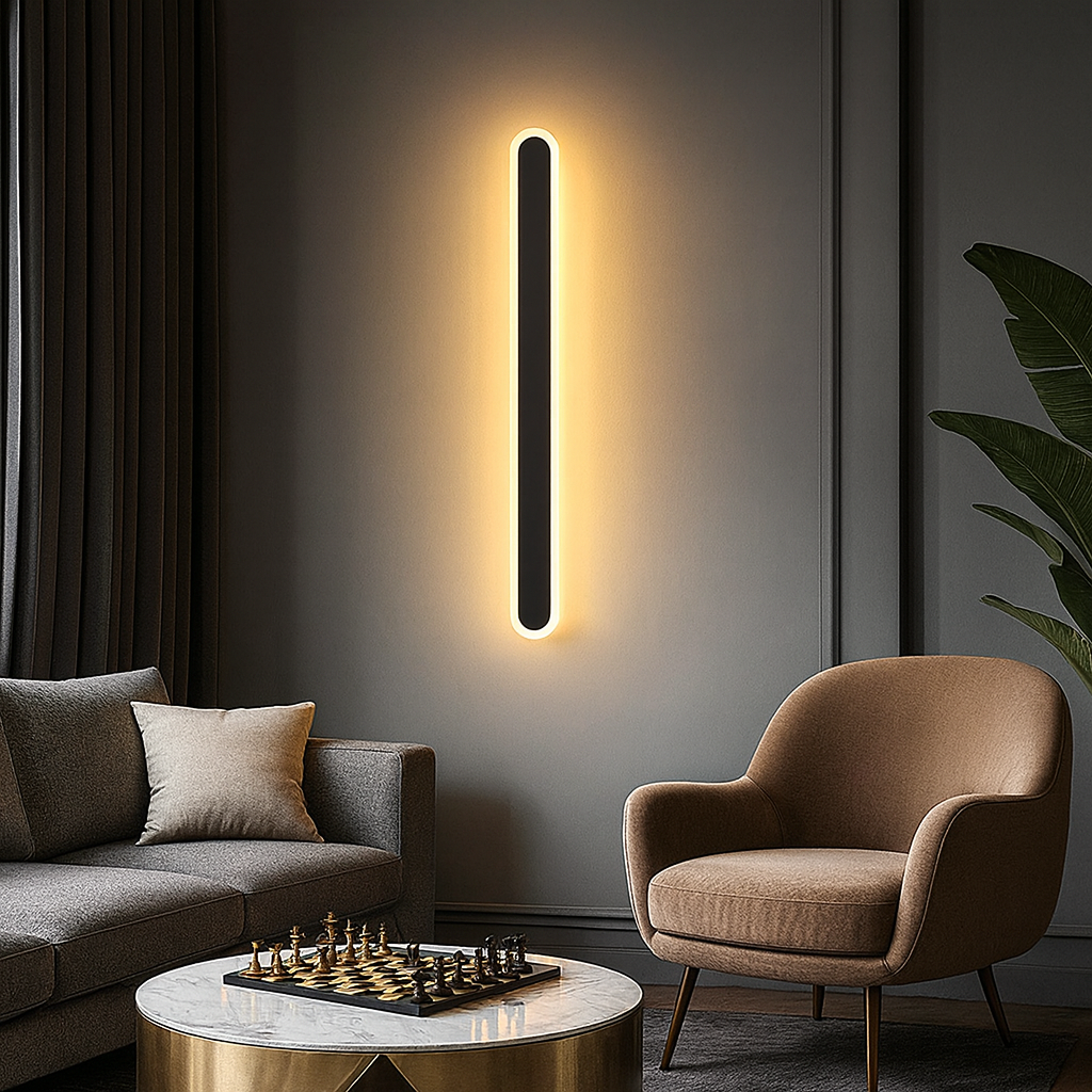 Modern Dimmable Slim Bar Design Waterproof LED Wall Light