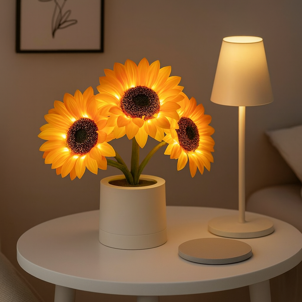 Cozy Warm Sunflower LED Table Lamp