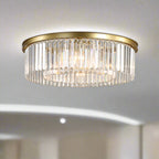 Elegant Crystal Flush Mount Ceiling Light Fixture for Living Room, Bedroom, and Dining Areas 7