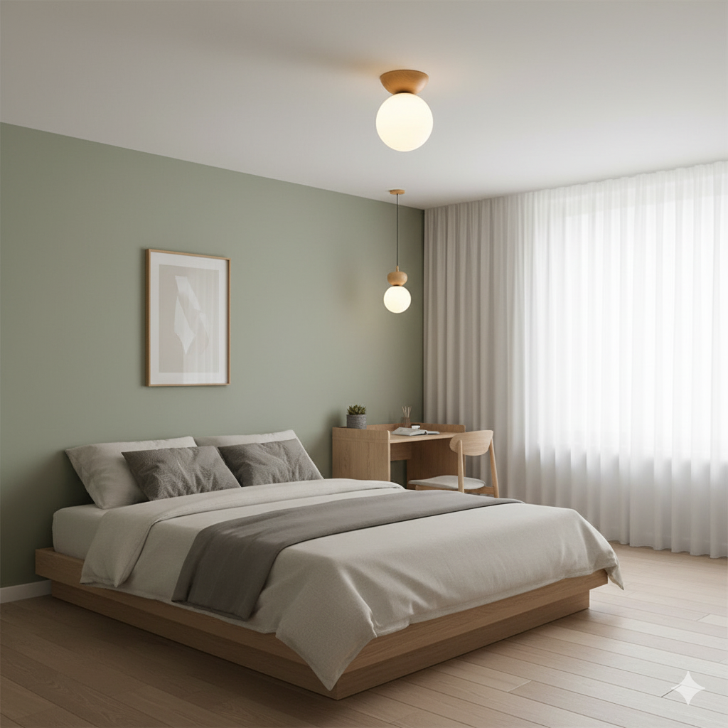 Elegant Scandinavian Flush Mount Ceiling Light Fixture