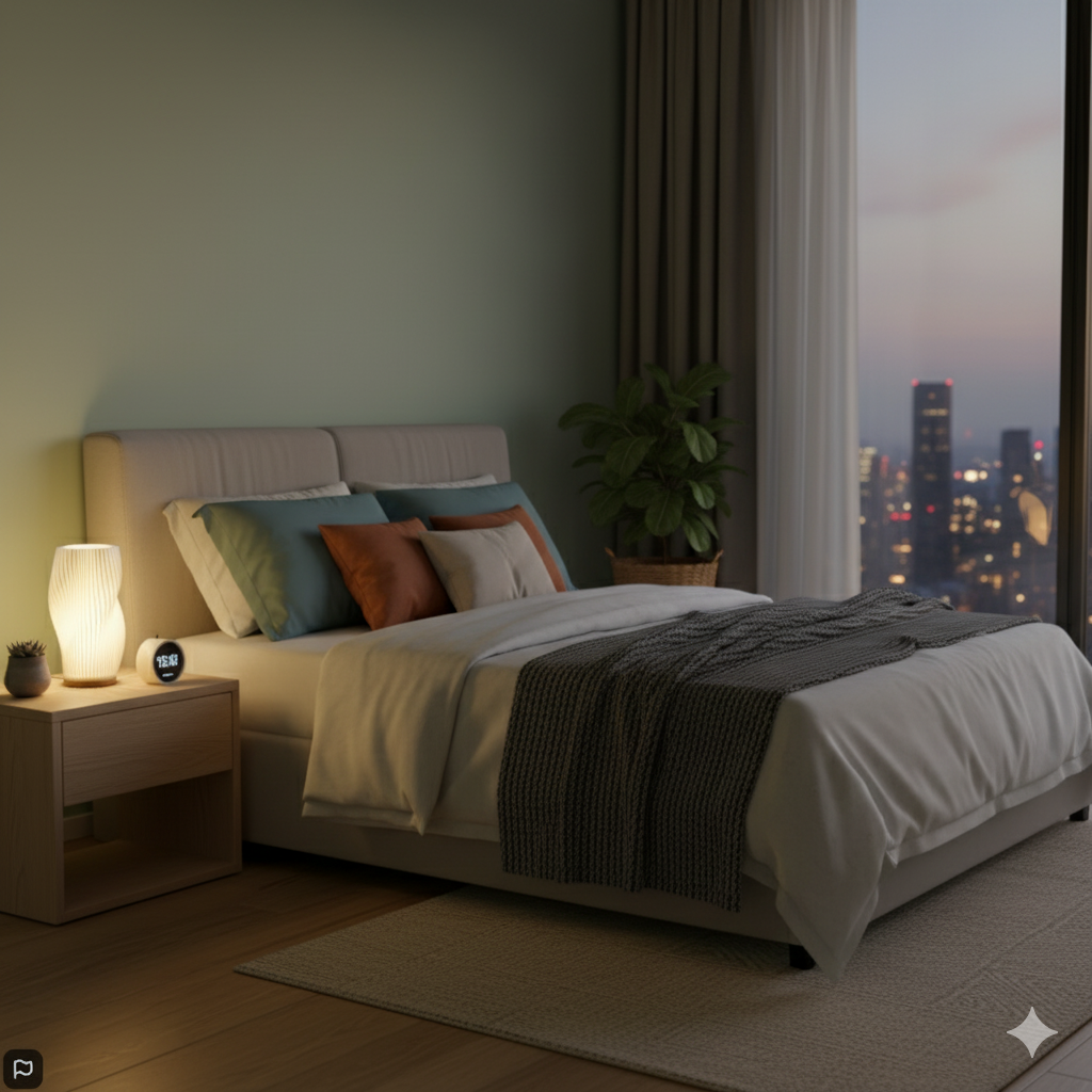 Modern Elegant Wave Design USB Table Lamp