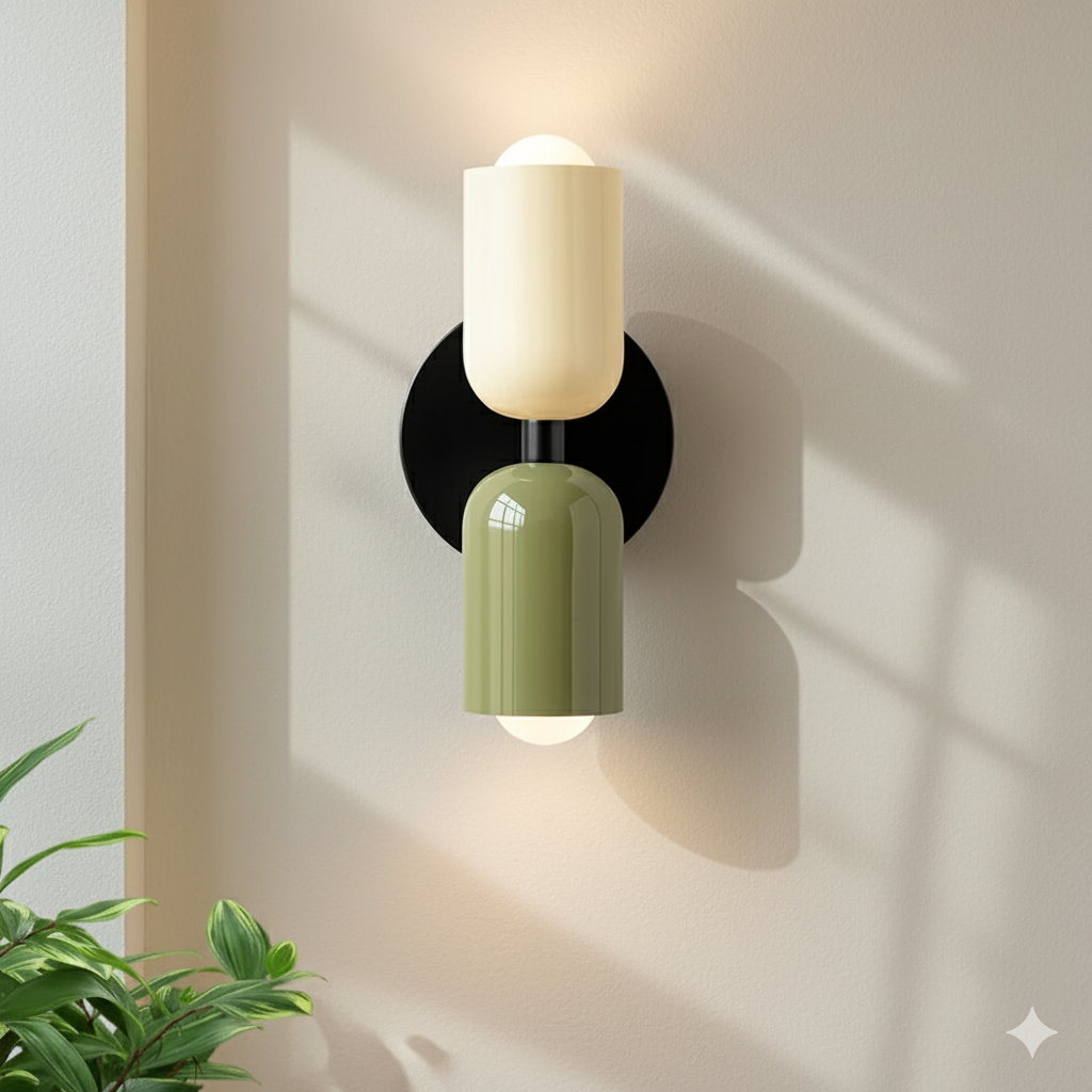 Modern Outdoor Wall Light Fixture with Up and Down Beam Illumination