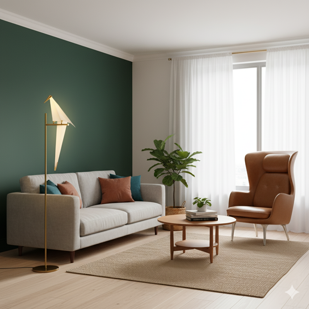 Modern Unique Gold Bird Table Lamp with LED Lighting