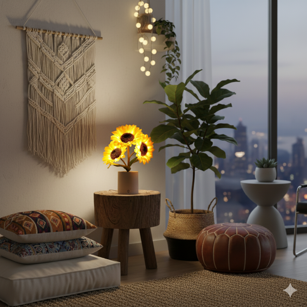 Cozy Warm Sunflower LED Table Lamp