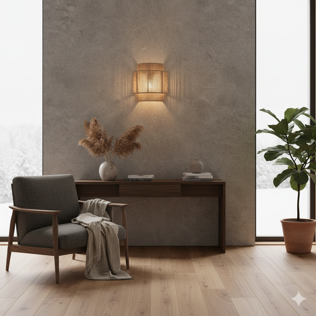 Rustic Rope Wall Light Sconce