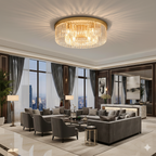 Elegant Crystal Flush Mount Ceiling Light Fixture