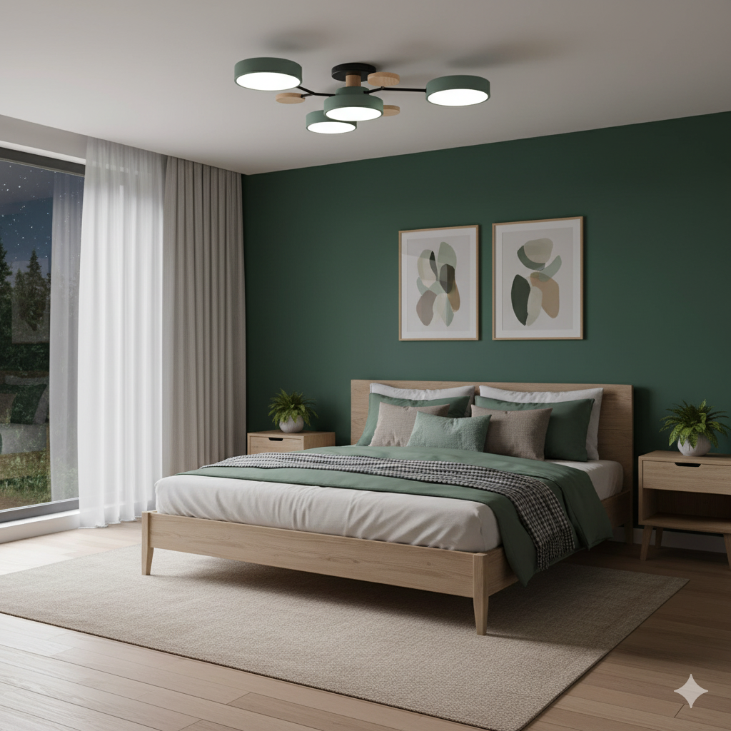 Modern LED Flush Mount Ceiling Light Fixture with Adjustable Brightness