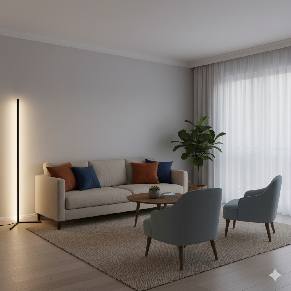 Modern Black Floor Lamp for Living Room