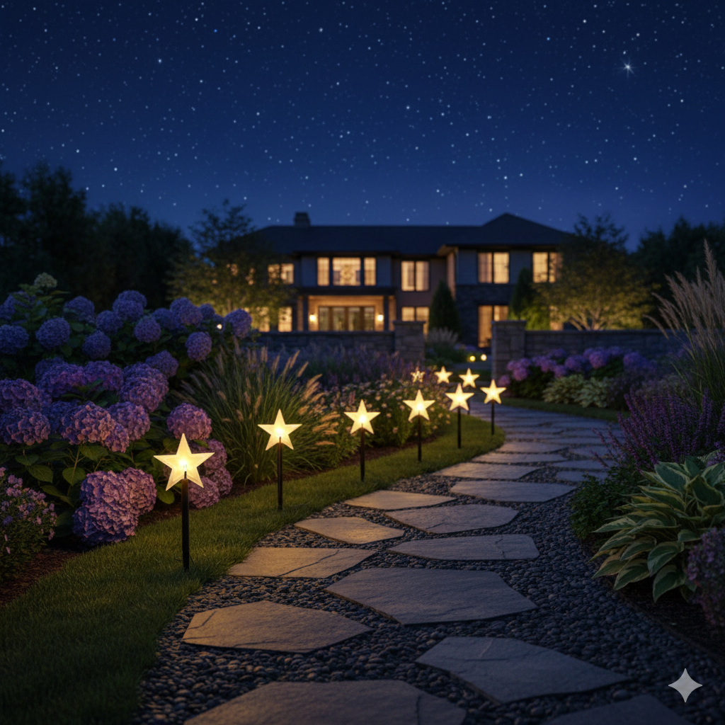 Christmas Star Pathway Glowing Stake Lights