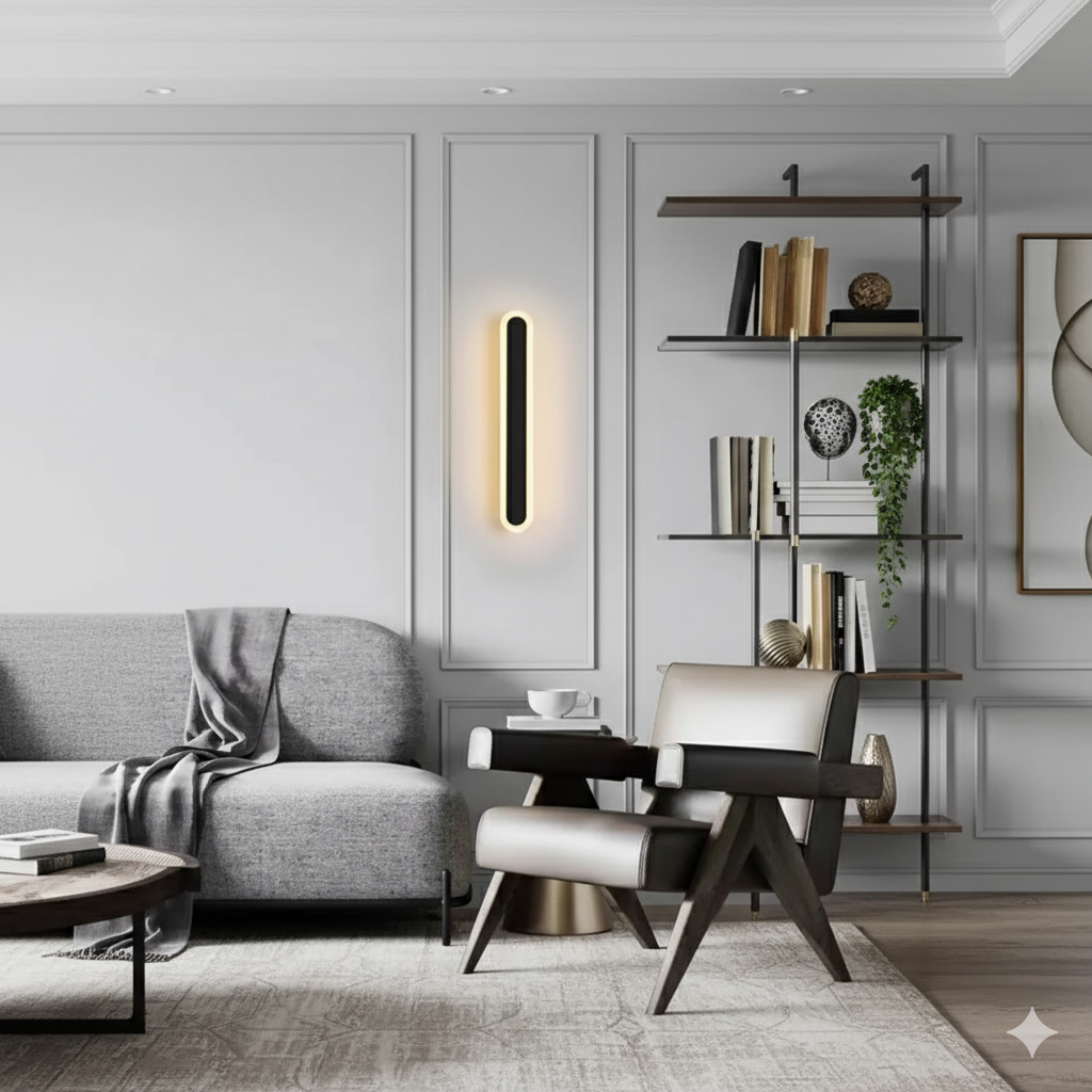 Modern Dimmable Slim Bar Design Waterproof LED Wall Light