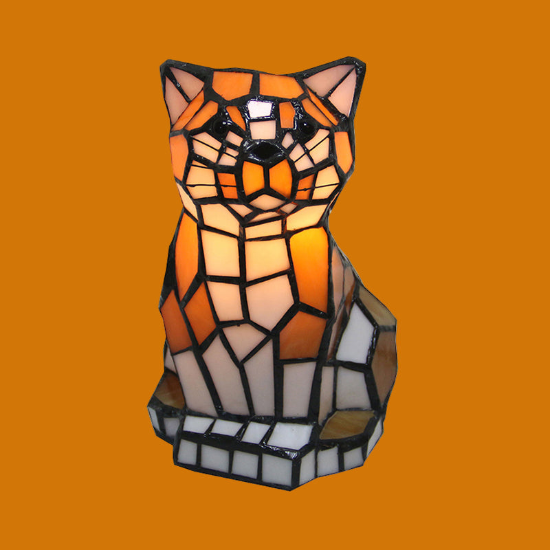 Handcrafted Stained Glass Cat Table Lamp – Unique Bedside Lamp for Cozy Bedroom Ambiance 2