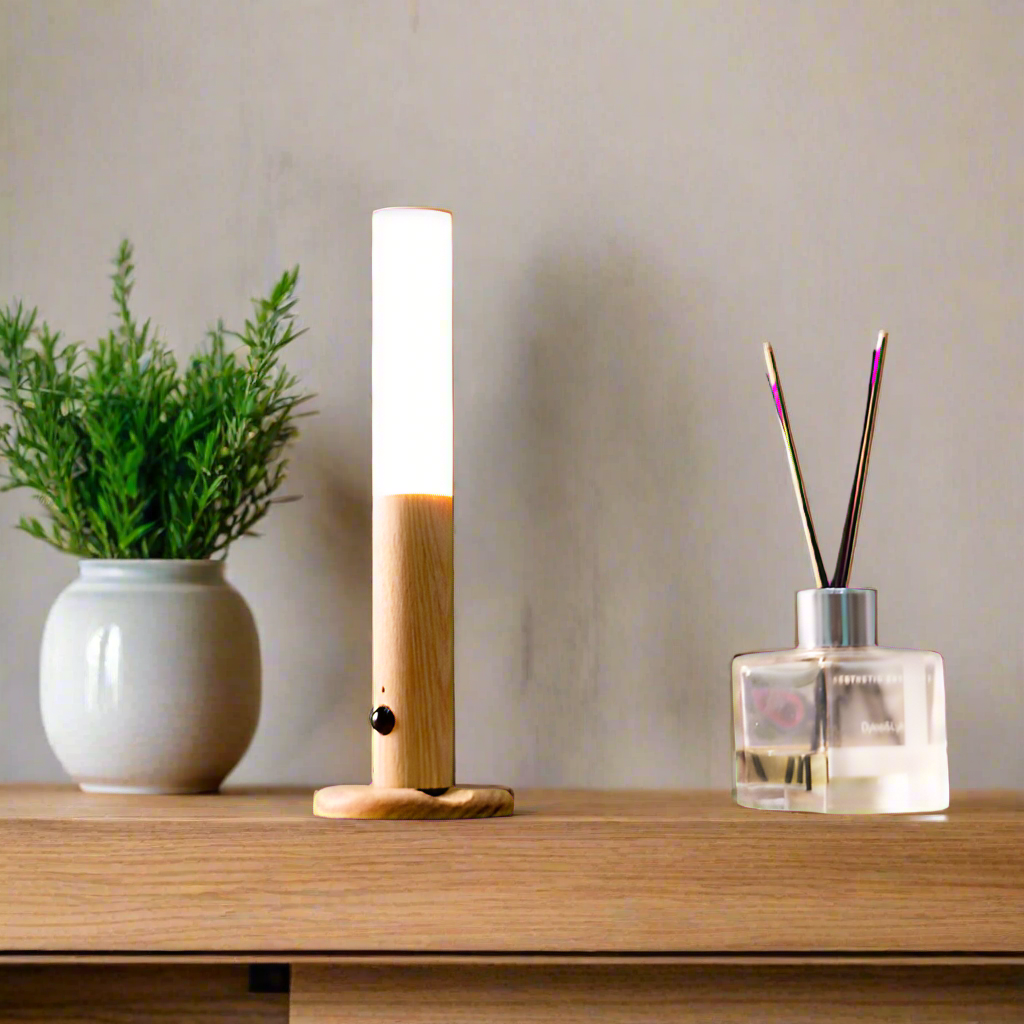 LED Motion Sensor Wall Light with Wooden Base – Modern Energy Efficient Bathroom Wall Lamp 5