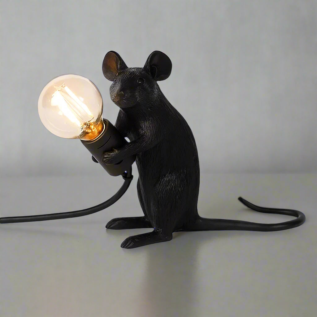 LED Resin Mouse Table Lamp – Playful Nightstand Lamp with Warm Ambient Light for Bedroom Decor 7