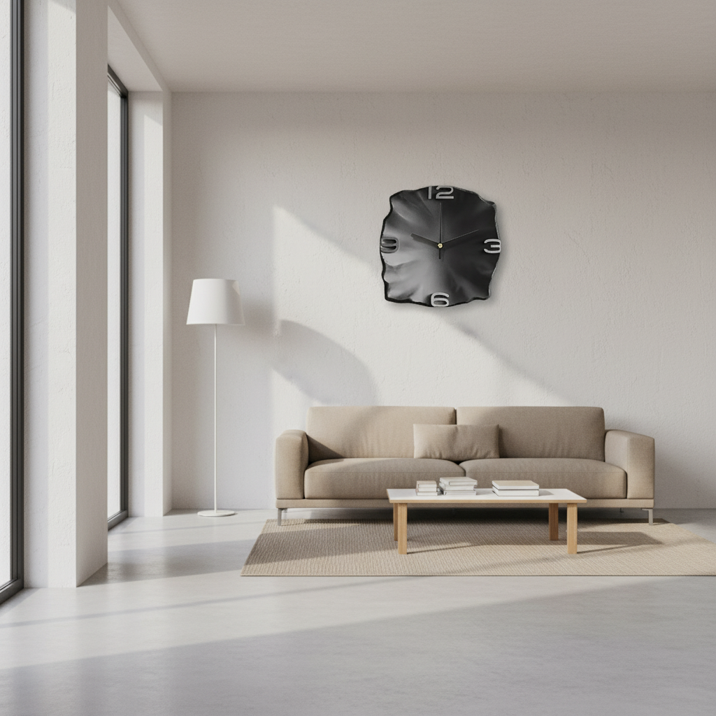 Large Modern 3D Sandstone Wall Clock