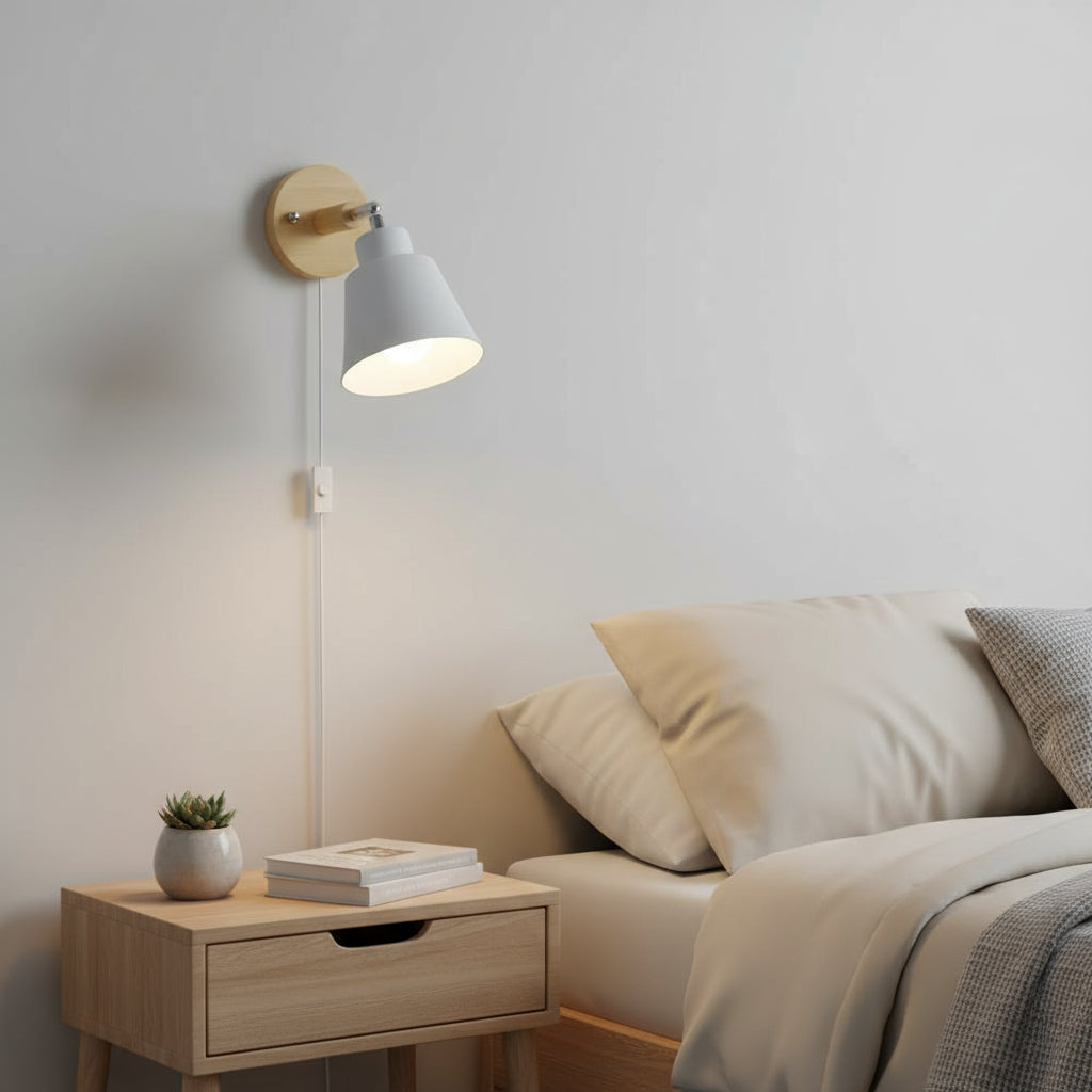 Elegant Natural Accent Minimalist Wooden Wall Light