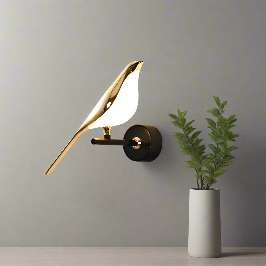 Modern LED Bird Wall Light Fixture in Gold Finish – Elegant Wall Sconce for Home Décor 1