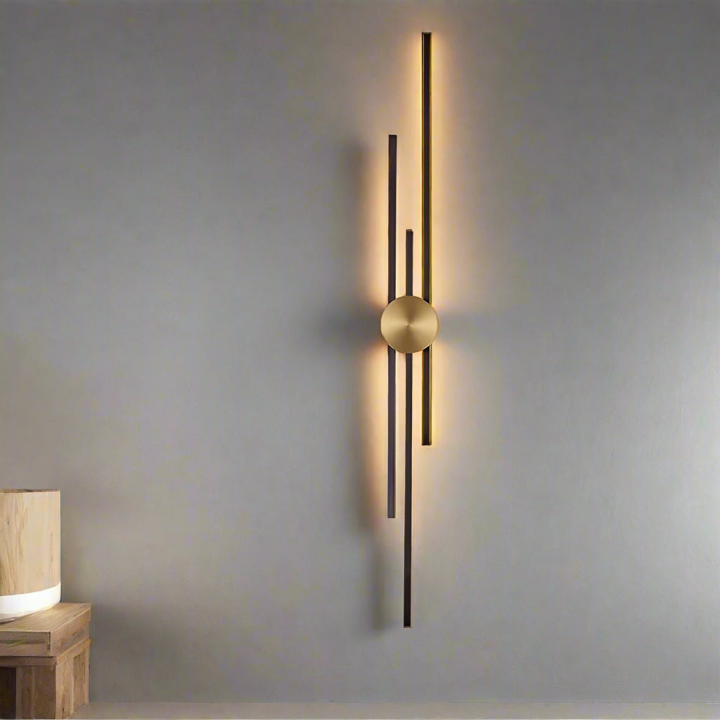Modern LED Wall Light Fixture – Vertical Iron Sconce for Ambient Lighting and Energy Efficiency 1