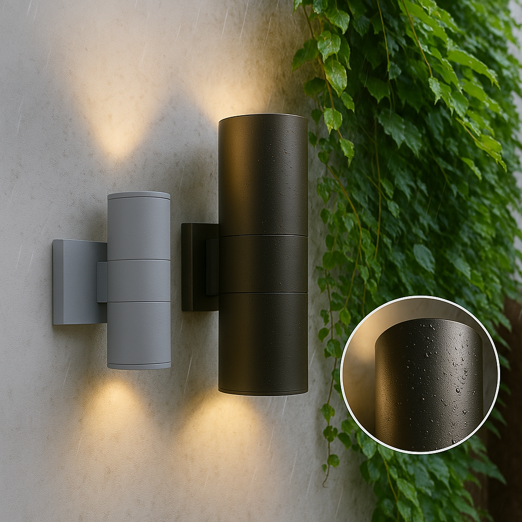 Modern Outdoor Wall Light – Waterproof Black Aluminium LED Wall Lantern for Garden and Patio 2
