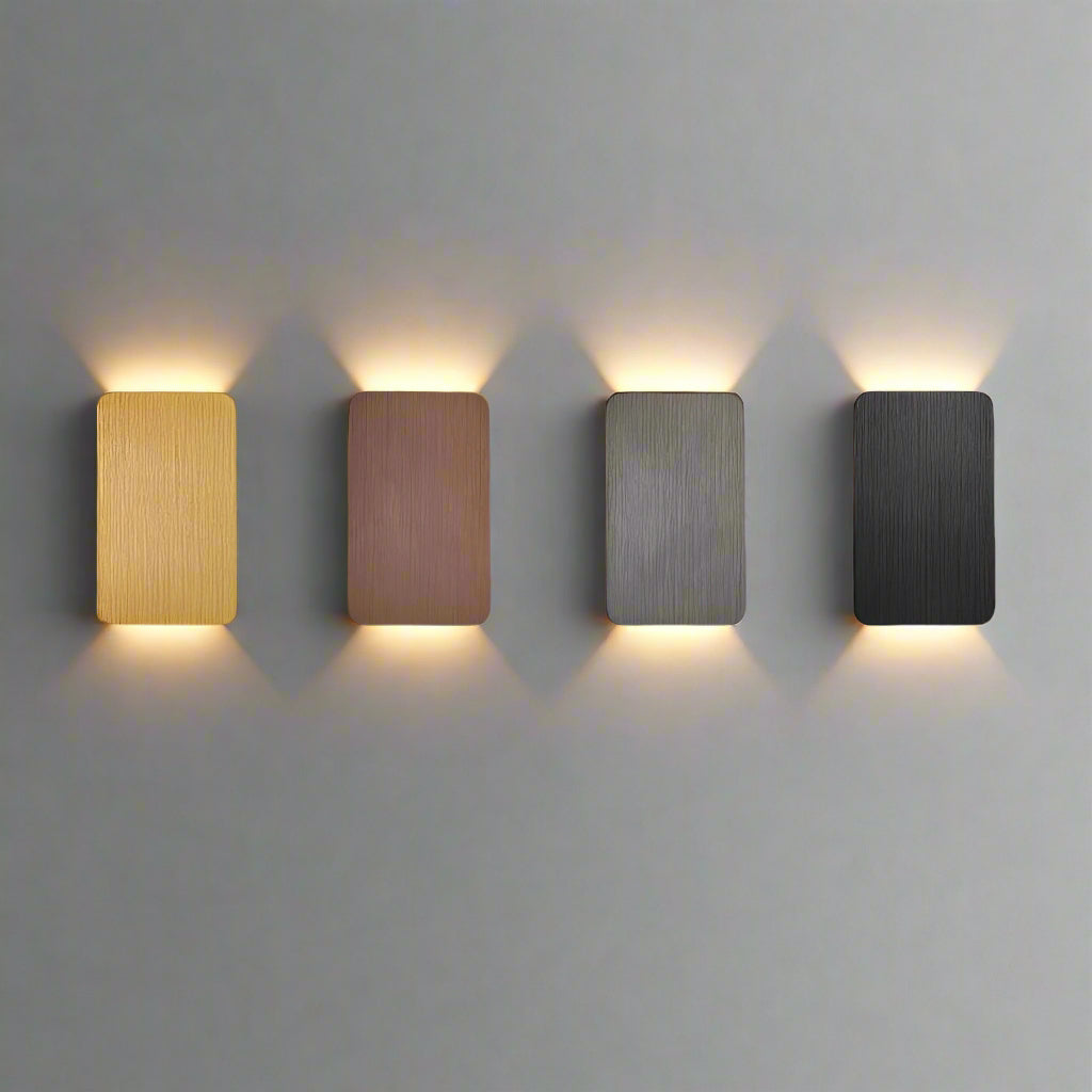 Modern Rectangular LED Wall Light - Premium Metal Wall Lamp for Soft Illumination in Gold, Black, Coffee, White, or Grey 1